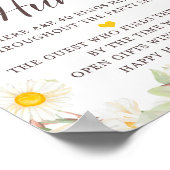 Spring Daisy Themed Brautparty Sign Poster (Ecke)