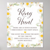 Spring Daisy Themed Brautparty Sign Poster (Vorne)