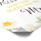 Spring Daisy Themed Bridal | Babyduschzeichen Poster (Ecke)