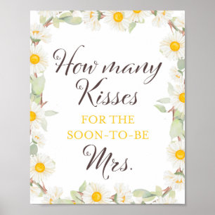 Spring Daisy Themed Bridal   Babyduschzeichen Poster