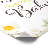 Spring Daisy Themed Bridal | Babyduschzeichen Poster (Ecke)