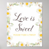 Spring Daisy Themed Bridal | Babyduschzeichen Poster (Vorne)