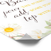 Spring Daisy Themed Bridal | Babyduschzeichen Poster (Ecke)