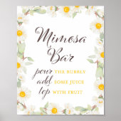 Spring Daisy Themed Bridal | Babyduschzeichen Poster (Vorne)