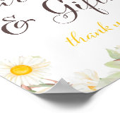 Spring Daisy Themed Bridal | Babyduschzeichen Poster (Ecke)
