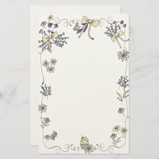 Spring Daisy Whimsy Briefpapier (Vorne/Hinten)