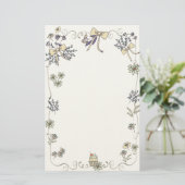 Spring Daisy Whimsy Briefpapier (Stehend Vorderseite)