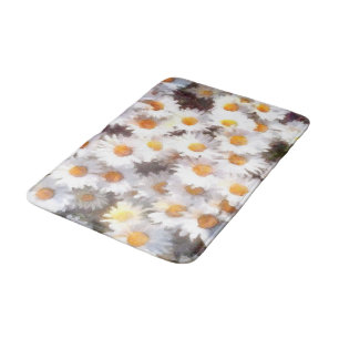 Spring Daisy Wildblume Watercolor Badematte