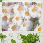 Spring Daisy Wildblume Watercolor Geschirrtuch (Gefaltet)