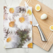 Spring Daisy Wildblume Watercolor Geschirrtuch (Viertel Falte)