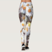 Spring Daisy Wildblume Watercolor Leggings (Rückseite)