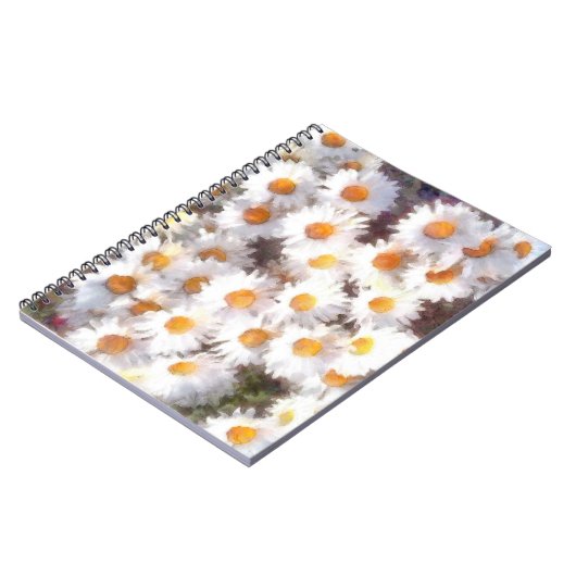 Spring Daisy Wildblume Watercolor Notizblock (Linke Seite)
