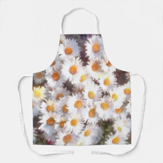 Spring Daisy Wildblume Watercolor Schürze (Vorderseite)