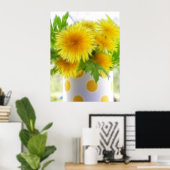 Spring Dandelion Bouquet Poster (Heimbüro)