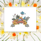 Spring danke dir Oaster Baby Dusche Postkarte