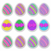Spring Decorated Easter Egg Stickers Aufkleber (Vorderseite)