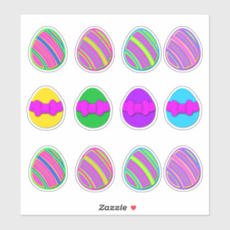 Spring Decorated Easter Egg Stickers Aufkleber