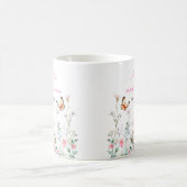 Spring Deep Pink Butterfly Floral Wedding Kaffeetasse (Mittel)