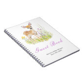 Spring Deer Baby Shower Guest Book Notizblock (Rechte Seite)