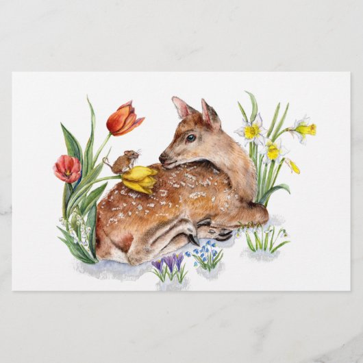 Spring Deer Briefpapier (Vorderseite)