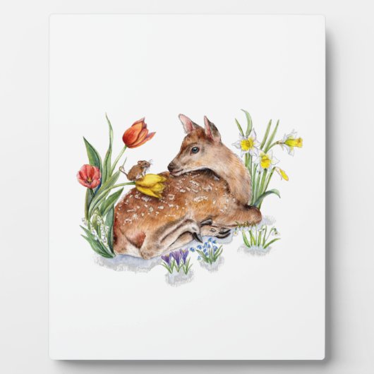 Spring Deer Fotoplatte (Vorderseite)