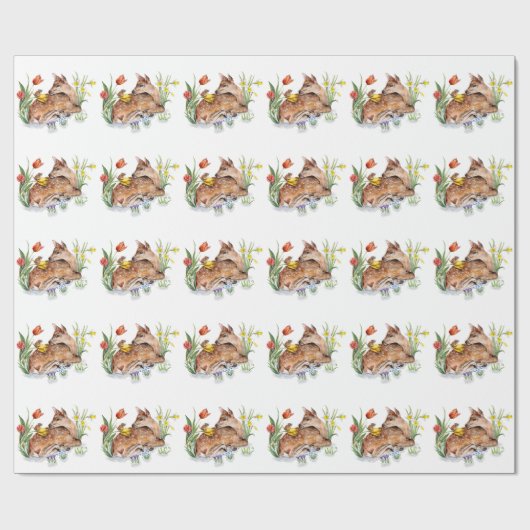 Spring Deer Geschenkpapier (Flach)