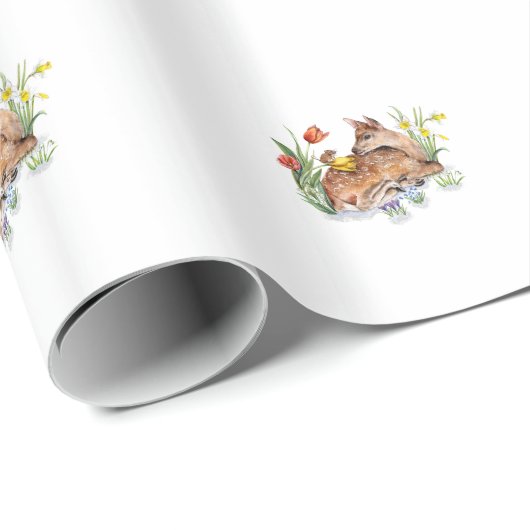 Spring Deer Geschenkpapier (Rolleneckpunkt)