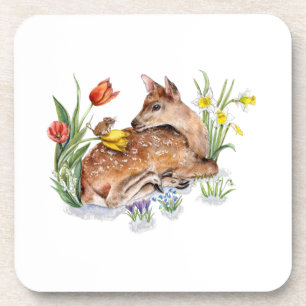 Spring Deer Getränkeuntersetzer