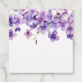 Spring Delicate Violet Baby Dusche Vielen Dank Geschenkanhänger (Rückseite)