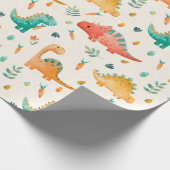Spring Dinosaurier Geschenkpapier (Ecke)