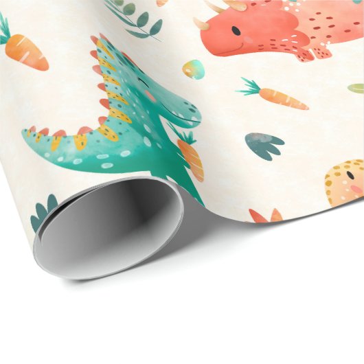 Spring Dinosaurier Geschenkpapier (Rolleneckpunkt)