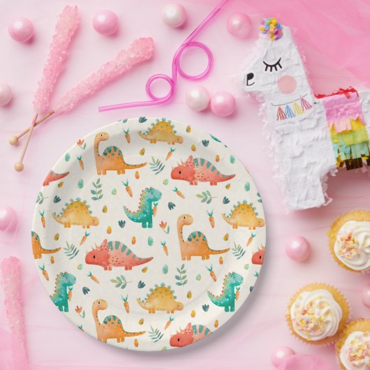 Spring Dinosaurier Pappteller (Party)