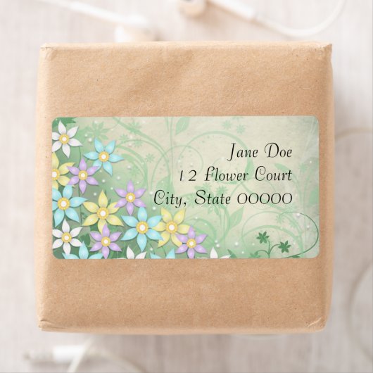 Spring Dream Floral Blume Address Labels (Insitu)
