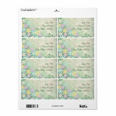 Spring Dream Floral Blume Address Labels (Vorne)