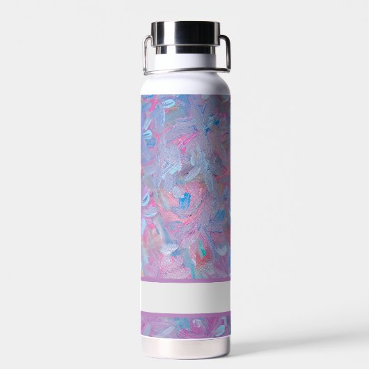 Spring Dream Floral Individuelle Name Wasser Flasc Trinkflasche (Rückseite)