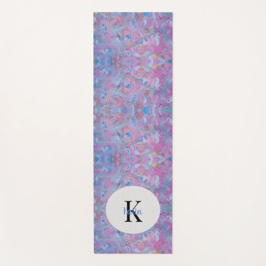 Spring Dream Floral Monogram Yogmatte Yogamatte (Vorderseite)