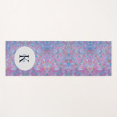 Spring Dream Floral Monogram Yogmatte Yogamatte (Vorderseite (Horizontal))