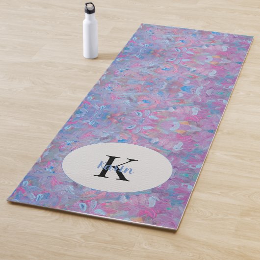 Spring Dream Floral Monogram Yogmatte Yogamatte (Beispiel)