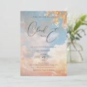 Spring Dreamset On Cloud 9 Brautparty Einladung (Stehend Vorderseite)