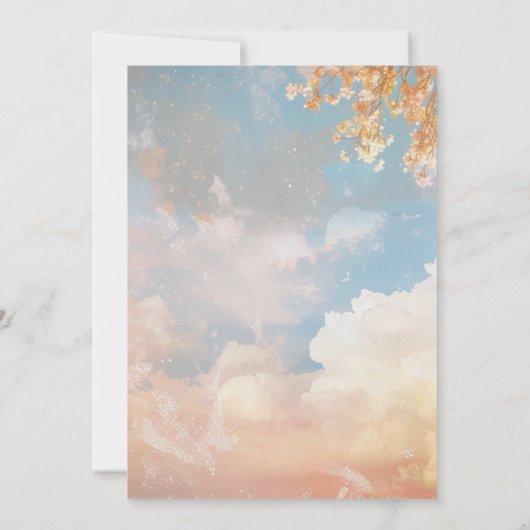 Spring Dreamset On Cloud 9 Brautparty Einladung (Rückseite)