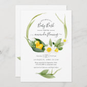 Spring Duckling Splish Splash Baby Dusche Einladung (Vorne/Hinten)
