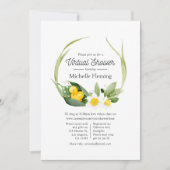 Spring Duckling Virtual Baby Duckling Einladung (Vorderseite)