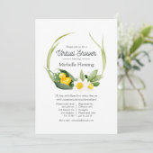 Spring Duckling Virtual Baby Duckling Einladung (Stehend Vorderseite)