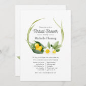 Spring Duckling Virtual Baby Duckling Einladung (Vorne/Hinten)