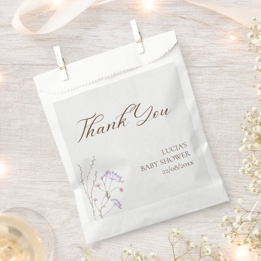 Spring Dusty Wildblumen Kalligraphie Geschenktütchen (Ausgeschnitten)