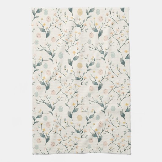 Spring Easter Botanical  Kitchen Towels Geschirrtuch (Vertikal)