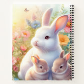 Spring Easter Bunny Family Floral Garden Notizblock (Rückseite)