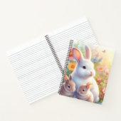 Spring Easter Bunny Family Floral Garden Notizblock (Innenseite)