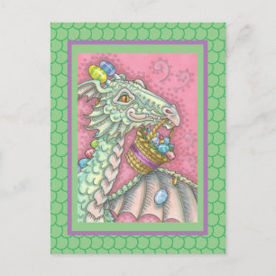 SPRING EASTER DRAGON EGG DROP, FANTASY POSTCARD POSTKARTE