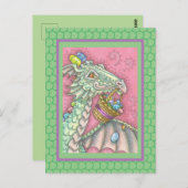 SPRING EASTER DRAGON EGG DROP, FANTASY POSTCARD POSTKARTE (Vorne/Hinten)